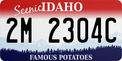 ID license plate 2M2304C