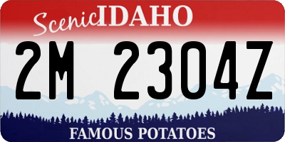 ID license plate 2M2304Z