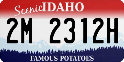 ID license plate 2M2312H