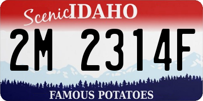 ID license plate 2M2314F