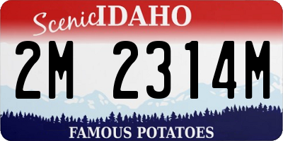 ID license plate 2M2314M