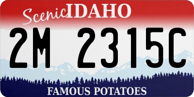 ID license plate 2M2315C