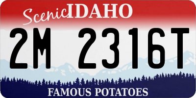 ID license plate 2M2316T