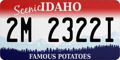 ID license plate 2M2322I
