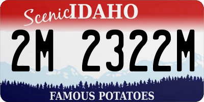 ID license plate 2M2322M