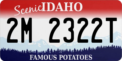 ID license plate 2M2322T