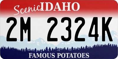 ID license plate 2M2324K