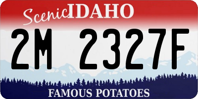 ID license plate 2M2327F