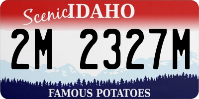 ID license plate 2M2327M