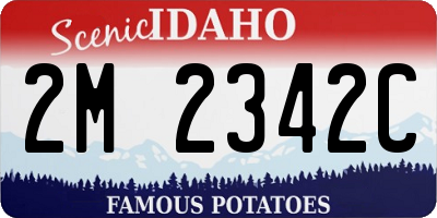 ID license plate 2M2342C