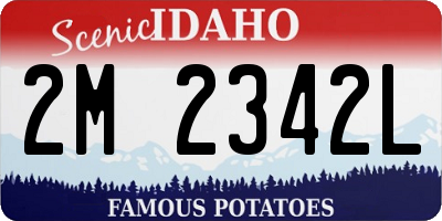 ID license plate 2M2342L