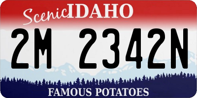 ID license plate 2M2342N