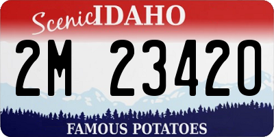 ID license plate 2M2342O