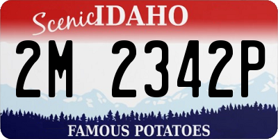 ID license plate 2M2342P