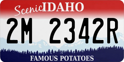 ID license plate 2M2342R