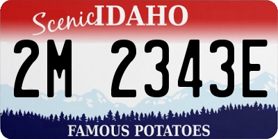 ID license plate 2M2343E