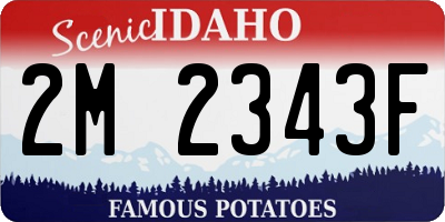 ID license plate 2M2343F