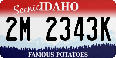 ID license plate 2M2343K