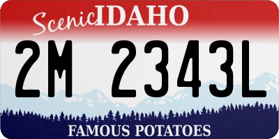 ID license plate 2M2343L