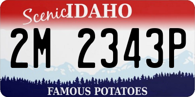 ID license plate 2M2343P
