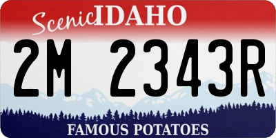 ID license plate 2M2343R