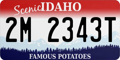ID license plate 2M2343T