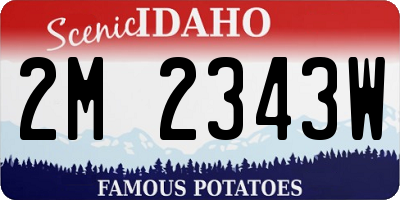 ID license plate 2M2343W
