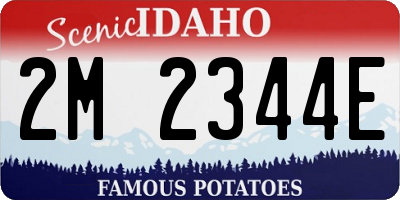 ID license plate 2M2344E