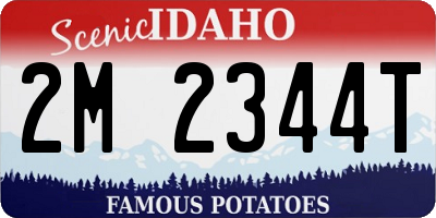 ID license plate 2M2344T