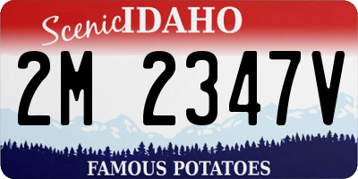 ID license plate 2M2347V