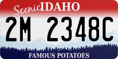 ID license plate 2M2348C