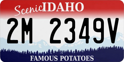 ID license plate 2M2349V