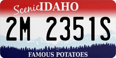 ID license plate 2M2351S
