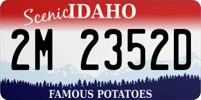 ID license plate 2M2352D