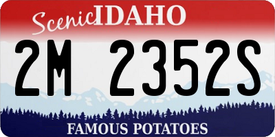 ID license plate 2M2352S