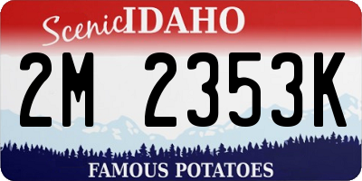 ID license plate 2M2353K