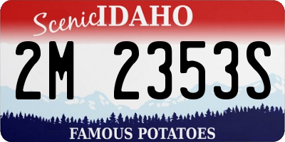 ID license plate 2M2353S