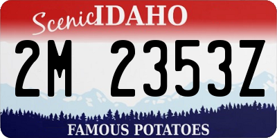 ID license plate 2M2353Z