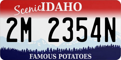 ID license plate 2M2354N