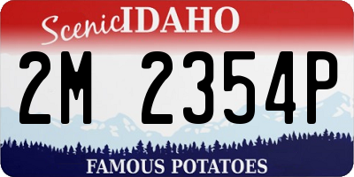 ID license plate 2M2354P