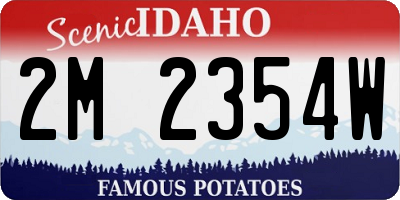 ID license plate 2M2354W