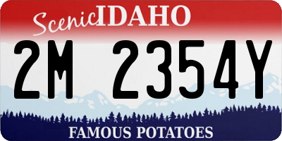 ID license plate 2M2354Y