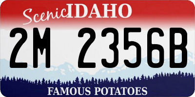ID license plate 2M2356B