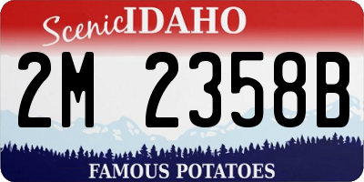 ID license plate 2M2358B