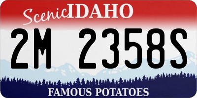 ID license plate 2M2358S