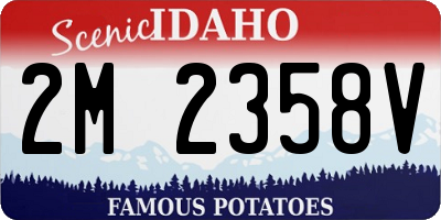 ID license plate 2M2358V