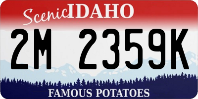 ID license plate 2M2359K