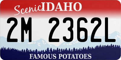 ID license plate 2M2362L