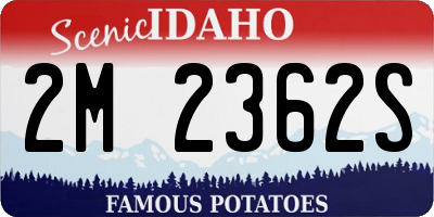 ID license plate 2M2362S
