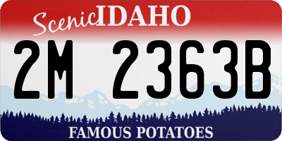 ID license plate 2M2363B